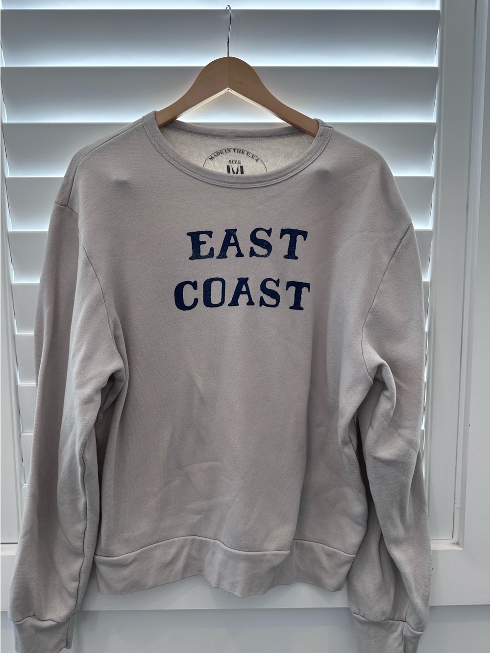 SAULT New England East Coast Crewneck Sweatshirt, Shell - Medium